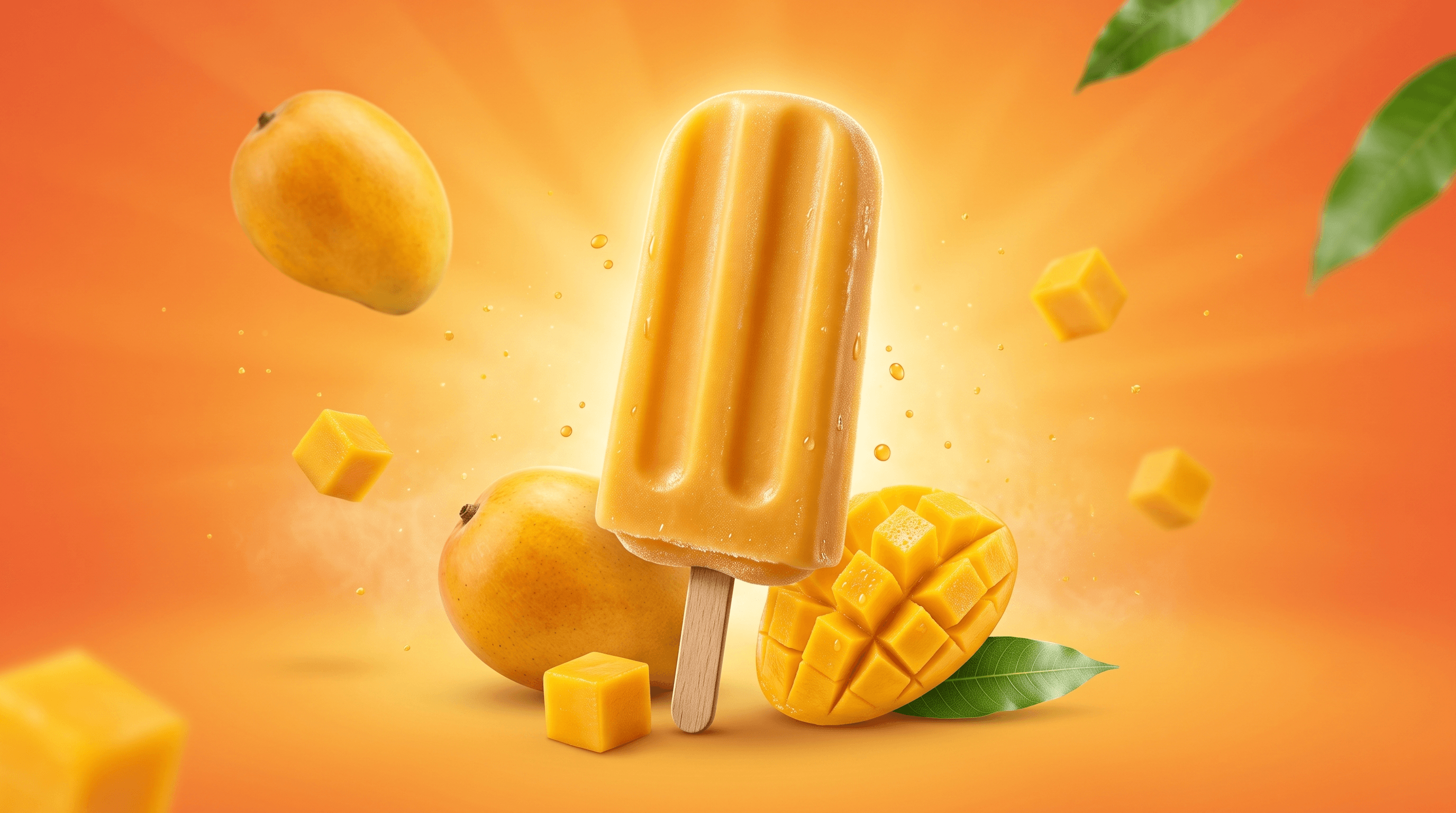 Mango candy with ripe mango-inspired motifs