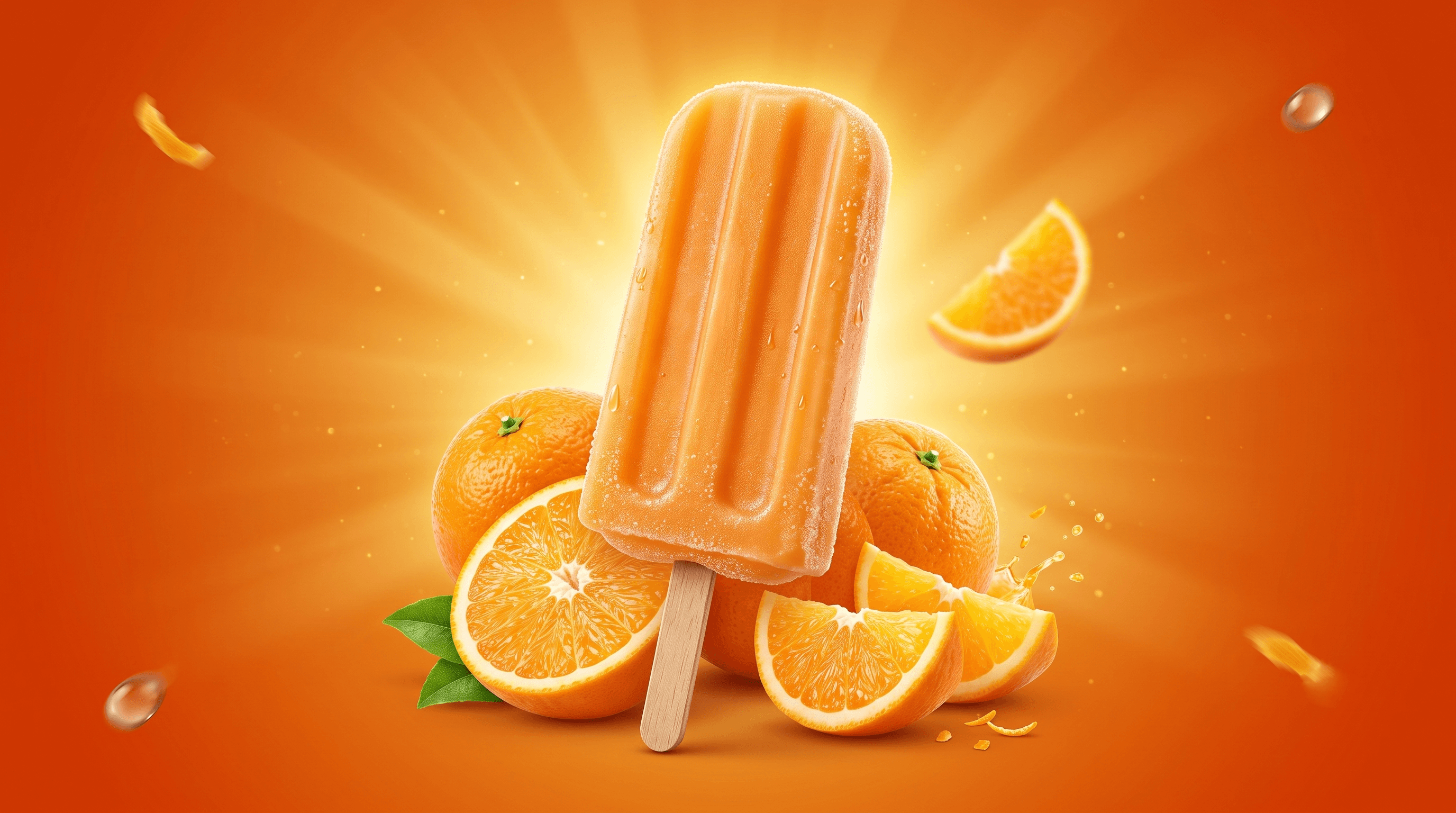 Orange candy with citrus-inspired motifs
