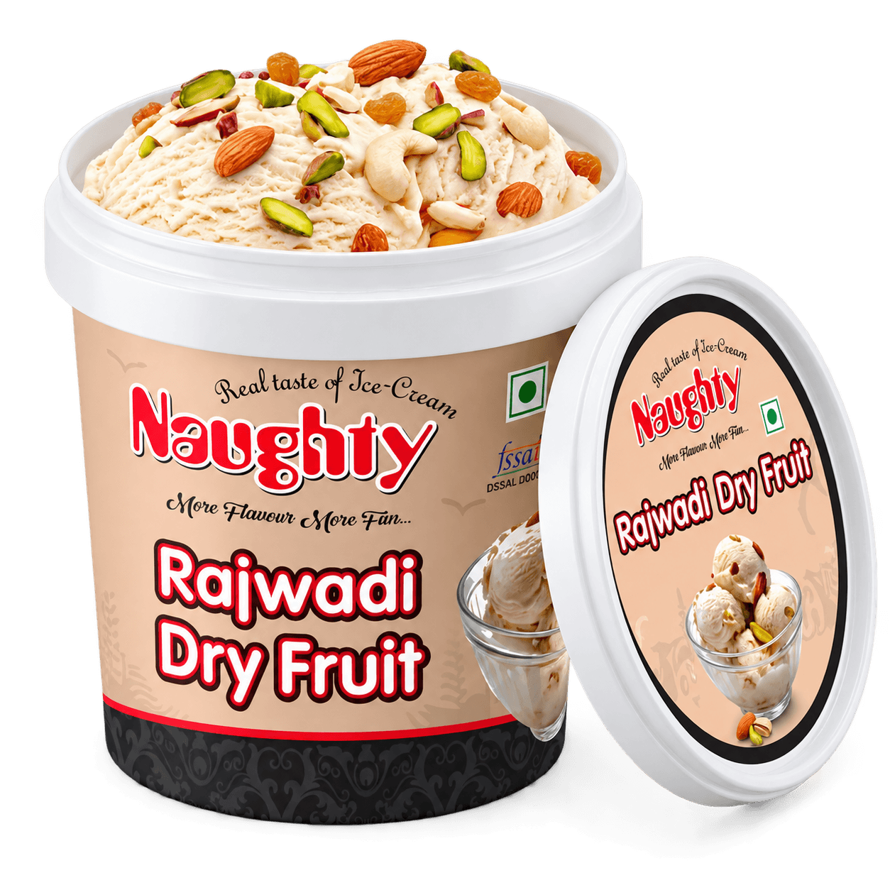 Naughty Rajwadi Dry Fruit IML tub